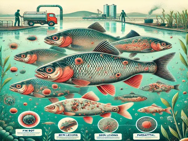 تصویر ماهی های مبتلا به بیماری های شایع