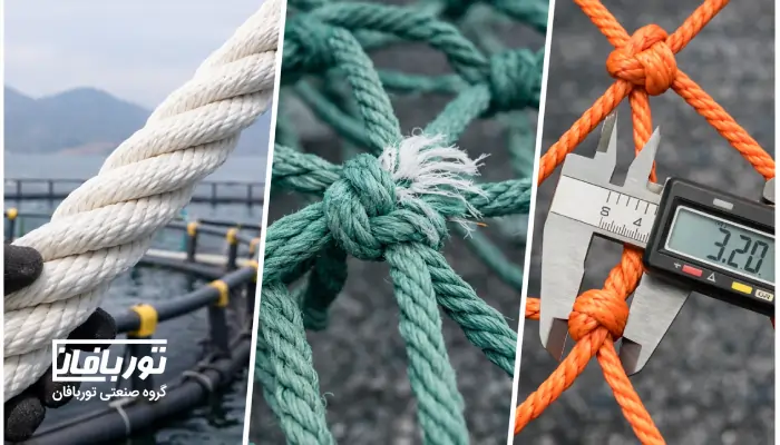 طراحی نخ و تاب (Twist) در تور قفس: ارتباط قطر نخ، انعطاف و مقاومت پارگی